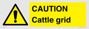 CAUTION Cattle grid